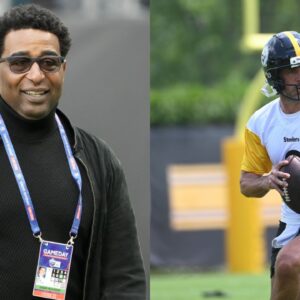 Cris Carter and Aaron Rodgers