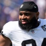 Las Vegas Raiders defensive tackle Christian Wilkins (94) before the game against the Baltimore Ravens at M&T Bank Stadium.