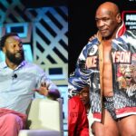 Baron Davis (L), Mike Tyson (R)