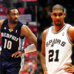 Gilbert Arenas (L) and Tim Duncan (R)