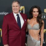 Bill Belichick and Jordon Hudson on the red carpet before Super Bowl LIX NFL Honors at Saenger Theatre.