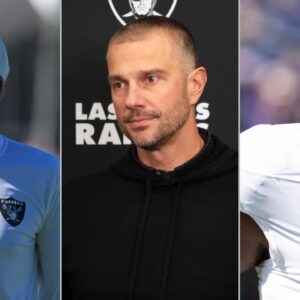 Pete Carroll, John Spytek and Christian Wilkins