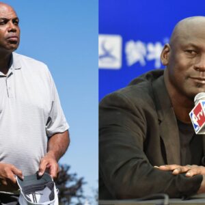 Charles Barkley (L), Michael Jordan (R)