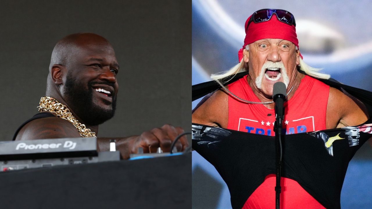 Shaquille O’Neal (L), Hulk Hogan (R)