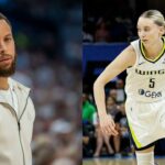 Stephen Curry (L), Paige Bueckers (R)