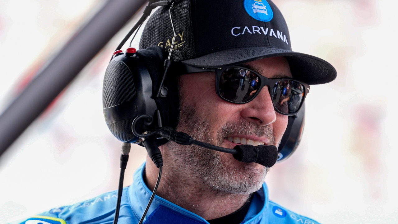 NASCAR Cup Series driver Jimmie Johnson (84) during qualifying at Charlotte Motor Speedway.