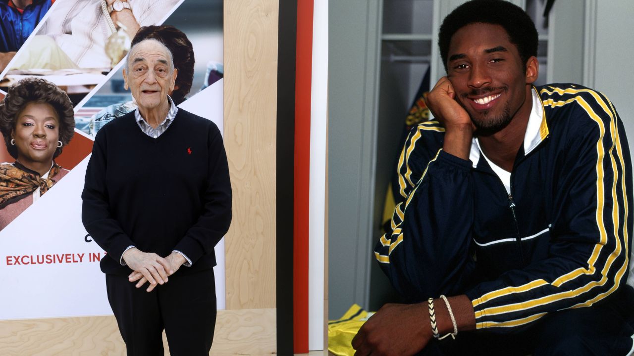 Sonny Vaccaro (L), Kobe Bryant (R)