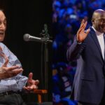 Sonny Vaccaro (L), Michael Jordan (R)