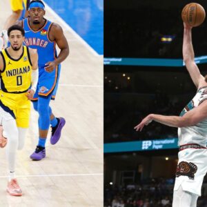 Tyrese Haliburton (L), Jay Huff (R)