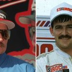 (L-R) Former NASCAR Cup Series drivers Dale Earnhardt and Davey Allison.