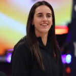 Jul 19, 2025; Indianapolis, IN, USA; Team Clark guard Caitlin Clark (22) looks on before the 2025 WNBA All Star Game at Gainbridge Fieldhouse