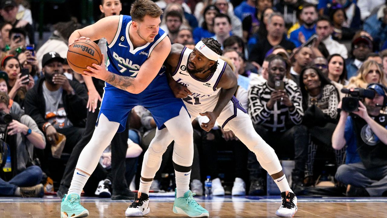 Luka Doncic and Patrick Beverley