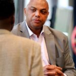 Charles Barkley is interviewed by Martin Burgess, 16, at the Boys & Girls Clubs of Rutherford County in Murfreesboro before the 32nd Annual Stake & Burger event at MTSU on Tuesday, July 16, 2019