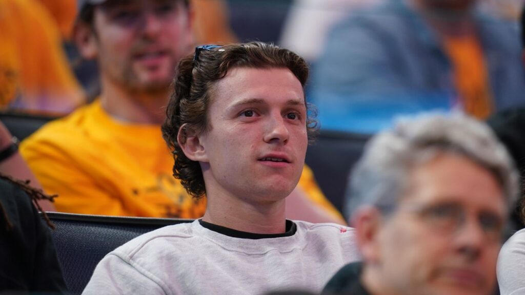 Actor Tom Holland at GS Warriors gameTom Holland Once Revealed Why He Supports Steph Curry's Warriors and Not Knicks