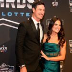 NASCAR Cup Series driver Joey Logano (22) and his wife Brittany at Charlotte Convention Center.