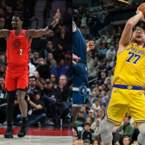 Deandre Ayton (L), Luka Doncic (R)