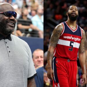 Shaquille O'Neal (L), Marcus and Markieff Morris (R)