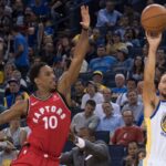 DeMar DeRozan and Steph Curry, Raptors v Warriors