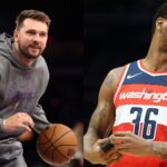 Luka Doncic (L) and Marcus Smart (R)