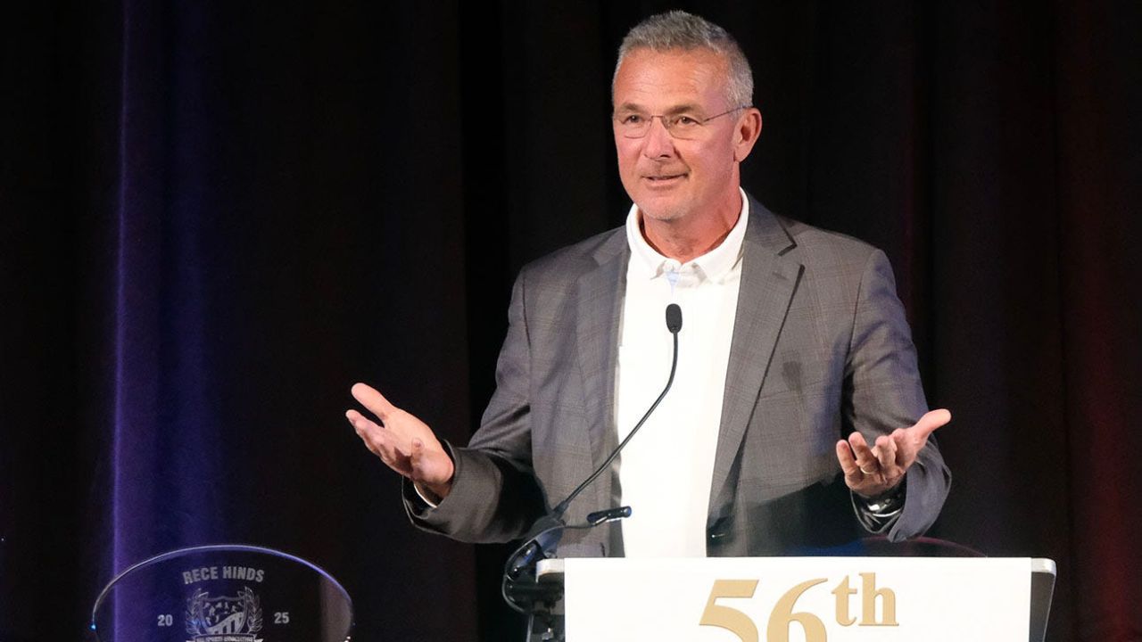 Urban Meyer was the keynote speaker of the 2025 All Sports Association Awards Banquet. Meyer coached 17 seasons as a head coach, and is most well-known for his tenures at both the University of Florida and Ohio State University, where he earned 3 national championship titles (UF: 2008, 2009, OSU: 2014).