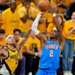 Shai Gilgeous-Alexander shoots in Finals Game 6