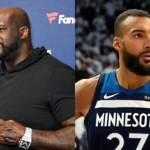 Shaquille O'Neal (L) and Rudy Gobert (R)