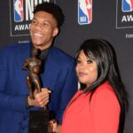 Giannis Antetokounmpo and his mom
