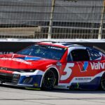 NASCAR Cup Series driver Kyle Larson (5) of Hendrick Motorsports drives during the Wurth 400 race at Texas Motor Speedway.