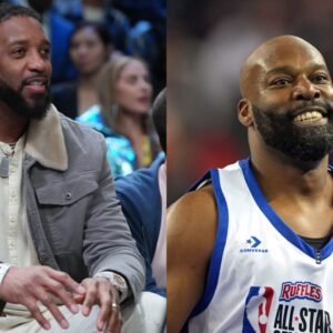 Tracy McGrady (L) and Baron Davis (R)