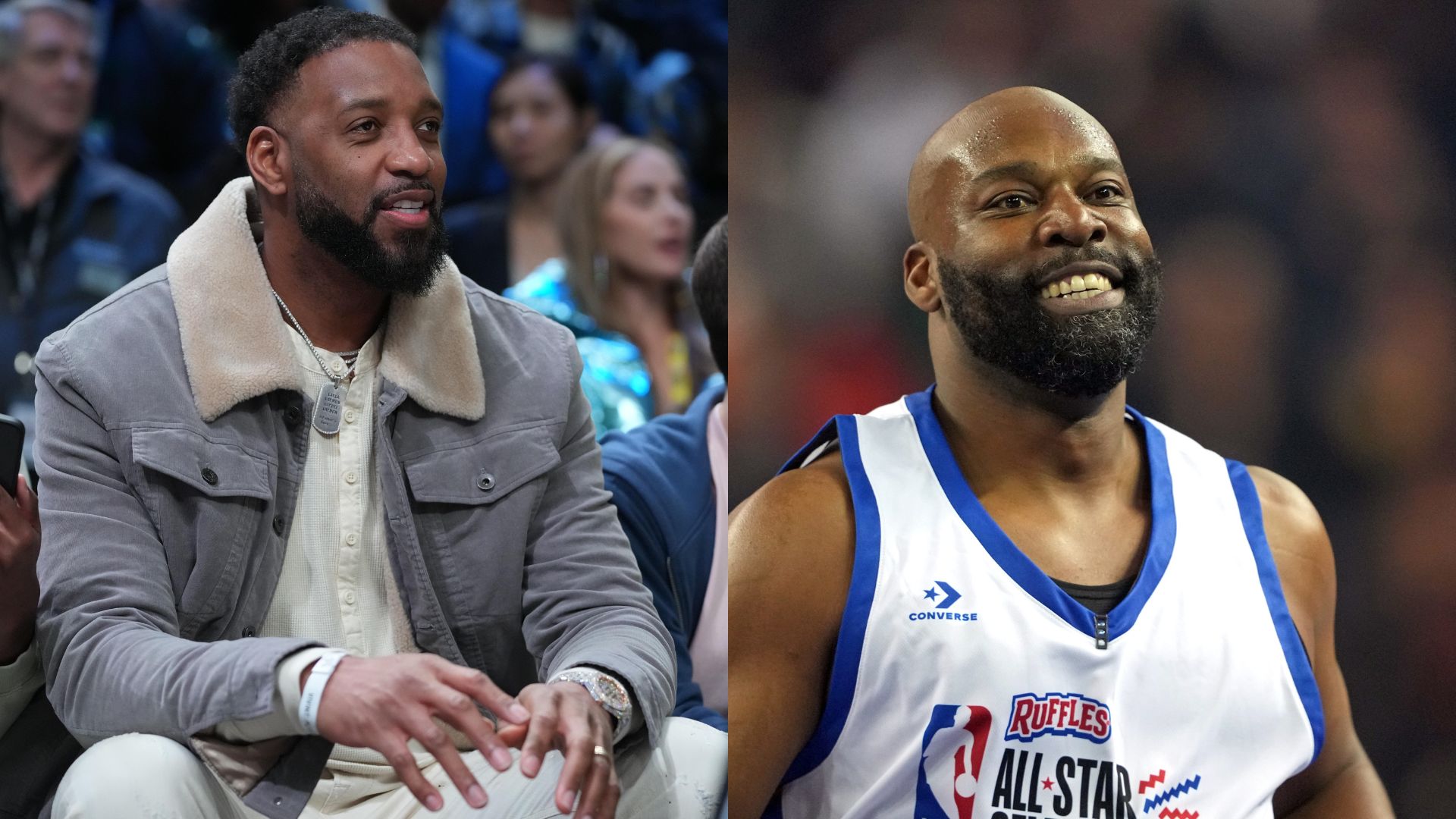 Tracy McGrady (L) and Baron Davis (R)