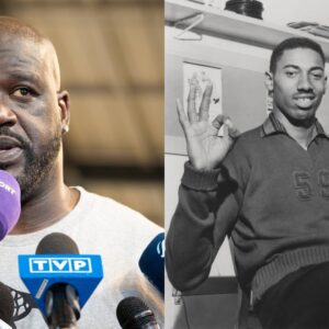 Shaquille O'Neal (L) and Wilt Chamberlain (R)