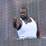 Shaquille O'Neal, AKA DJ Diesel, performs before the game between the San Diego Legion and the New England Free Jacks at Seat Geek Stadium.