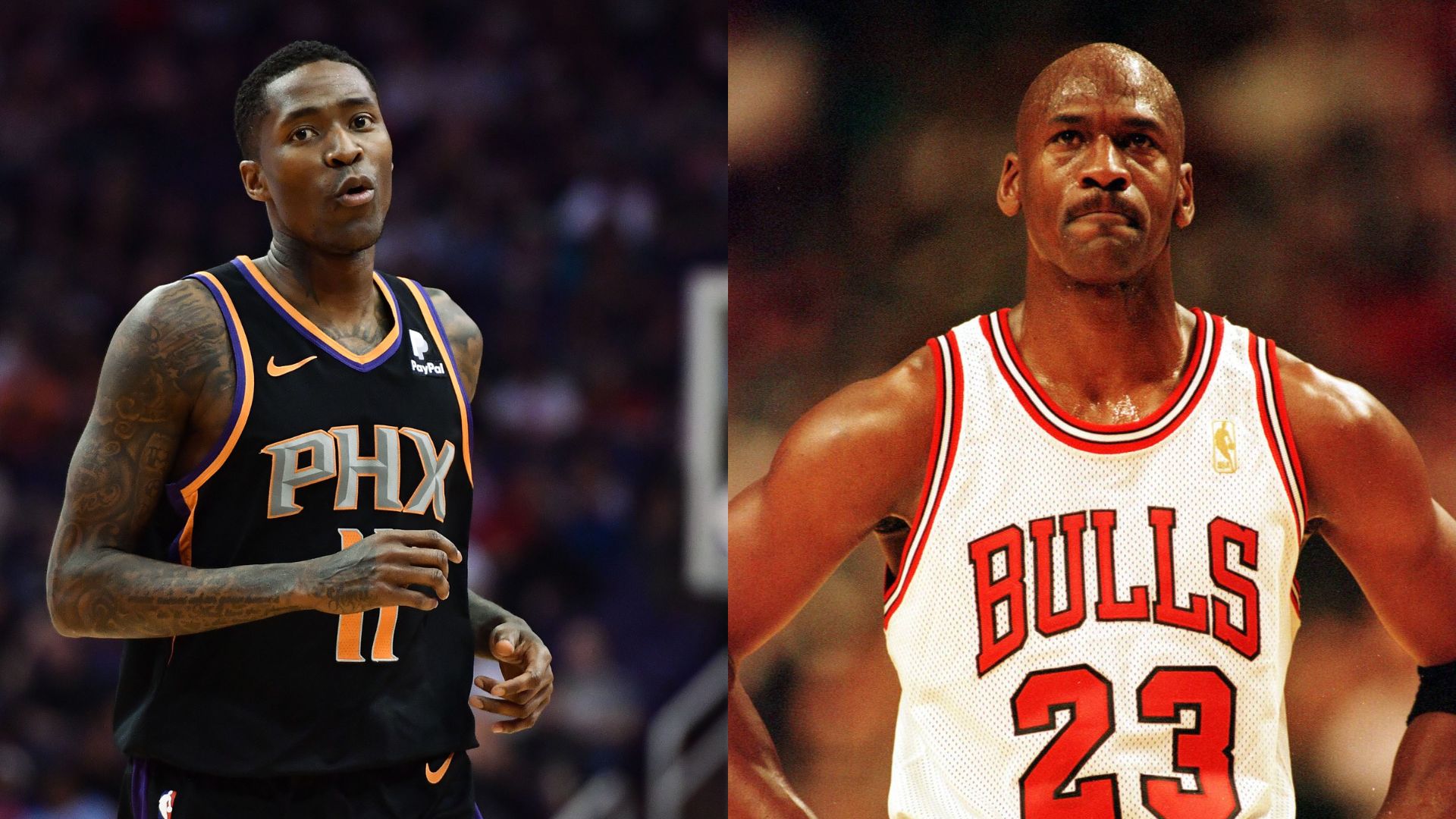 Jamal Crawford (L) and Michael Jordan (R)