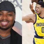 Aries Spears (L) and Tyrese Haliburton (R)