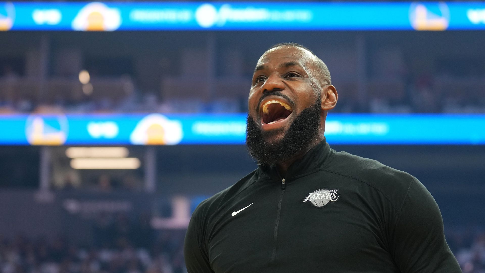 Dec 25, 2024; San Francisco, California, USA; Los Angeles Lakers forward LeBron James (23) before the game against the Golden State Warriors at Chase Center