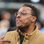 Former Boston Celtics Paul Pierce during the Boston Celtics vs Los Angeles Clippers on January 22, 2025, at the Intuit Dome in Inglewood, California.