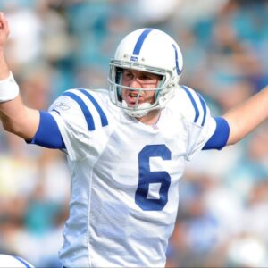 Indianapolis Colts QB Dan Orlovsky calls a play at the line against the Jacksonville Jaguars in the second half of their game Sunday afternoon at Everbank Field in Jacksonville FL. The Colts lost to the Jaguars 13-19. Matt Kryger / The Star 37 Spcolts02 184463