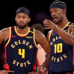 Moses Moody and Jimmy Butler, GS Warriors