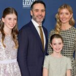 Inductee Jimmy Johnson and wife Chandra with daughters Genevieve and Lydia during the red carpet at Charlotte Convention Center Crown Ballroom.