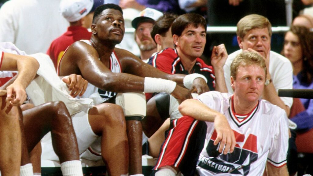 Larry Bird, Patrick Ewing, John Stockton