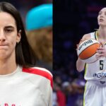 Caitlin Clark (L), Paige Bueckers (R)