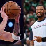 Luka Doncic (L), Marcus North (R)