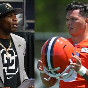 Deion Sanders and Dillon Gabriel