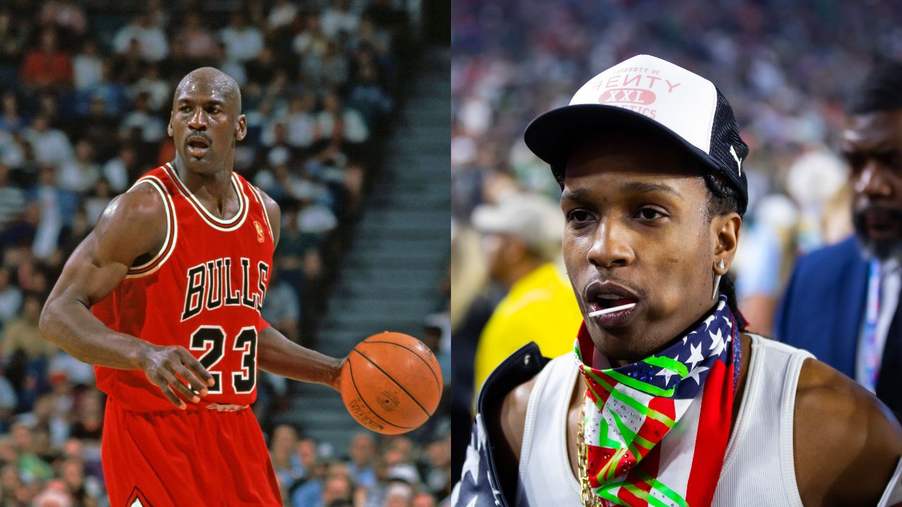 Michael Jordan(L) and ASAP Rocky(R)