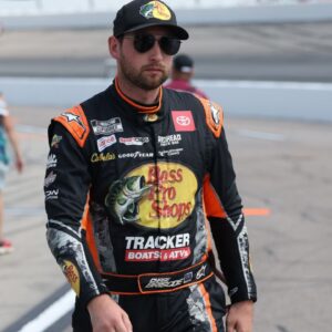 NASCAR Cup Series driver Chase Briscoe (19) walks to his car before the Iowa Corn 350 at the Iowa Speedway.