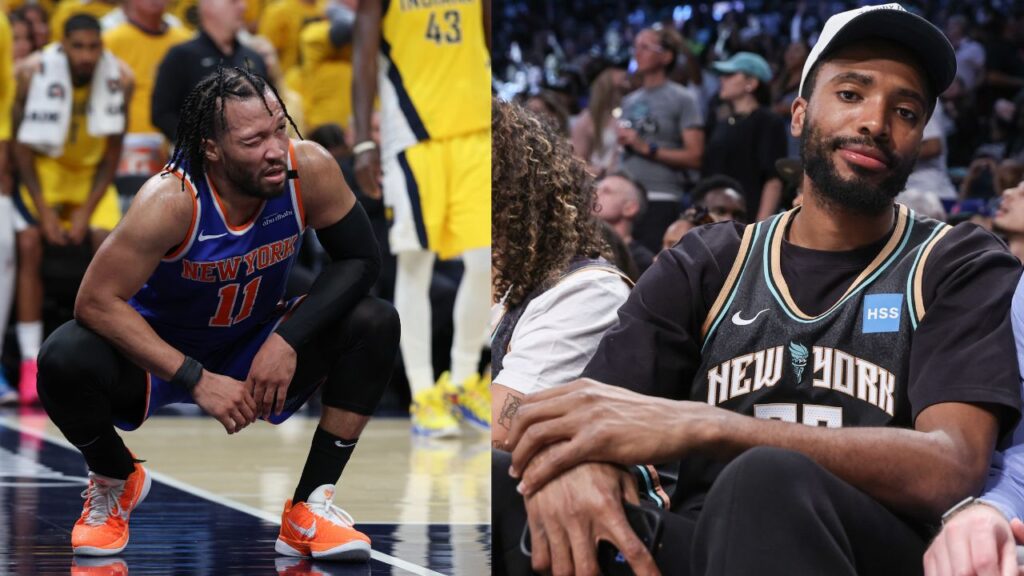 Jalen Brunson (L), Mikal Bridges (R)