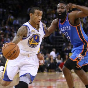 Monta Ellis and James Harden, GS v OKC