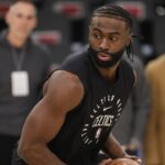 Boston Celtics guard Jaylen Brown (7) during the Boston Celtics vs Los Angeles Clippers on January 22, 2025, at the Intuit Dome in Inglewood, California. (Photo by Jevone Moore Icon Sportswire) NBA, Basketball