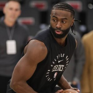 Boston Celtics guard Jaylen Brown (7) during the Boston Celtics vs Los Angeles Clippers on January 22, 2025, at the Intuit Dome in Inglewood, California. (Photo by Jevone Moore Icon Sportswire) NBA, Basketball