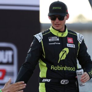 NASCAR Cup Series driver Corey Heim (67) shakes hands with fans during driver introductions prior to the NASCAR Cup Series Cook Out 400 at Richmond Raceway.